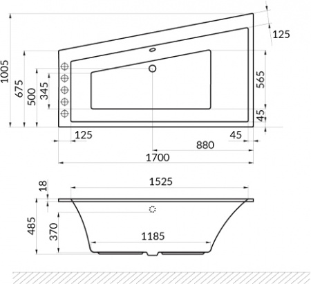 ��������� ����� Excellent Sfera Slim WAEX.SFL17S.LINE 170�100 L