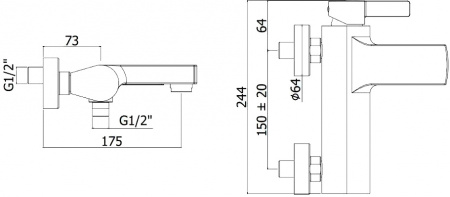 ��������� Paffoni Rock RO022CR ��� ����� � �����