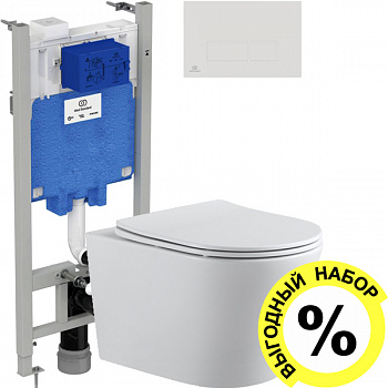     Aquanet Betto 2.0 W rimless +     Ideal Standard ProSys Eco Frame 2.0 R046367 +   I