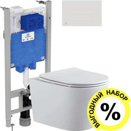     Aquanet Betto 2.0 W rimless +     Ideal Standard ProSys Eco Frame 2.0 R046367 +   I