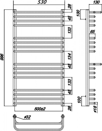 ����������������� ������� Ravak Optima 500x1000_W