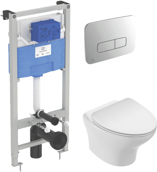 �������� ������ ��������� Jacob Delafon Nouvelle Vague EDK102-00 + ������-������� � ����������� + ����������� Ideal Standard ProSys 120P R027767 + ������ ����� ����