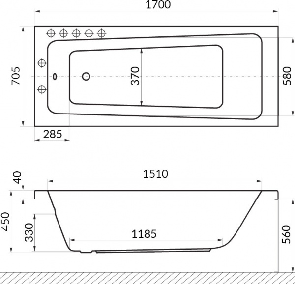 ��������� ����� Excellent Ava WAEX.AVA17.SOFT 170x70