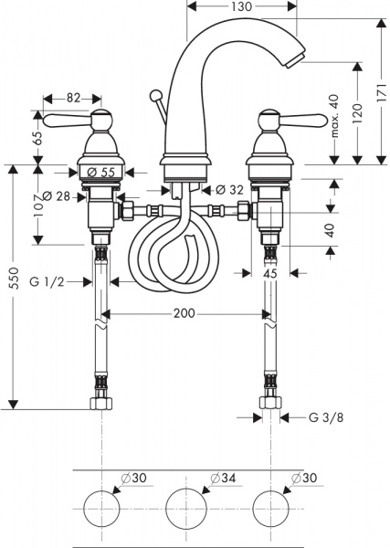  Axor Carlton 17134000  