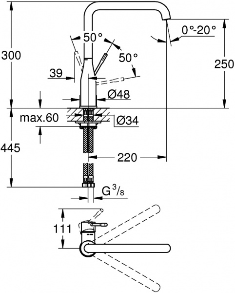 ��������� Grohe Essence New 30269GL0 ��� �������� �����