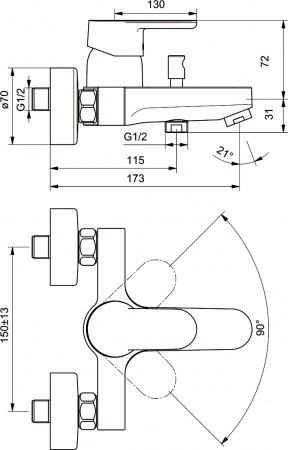 ��������� Ideal Standard Ceraplan III B0718AA ��� ����� � �����
