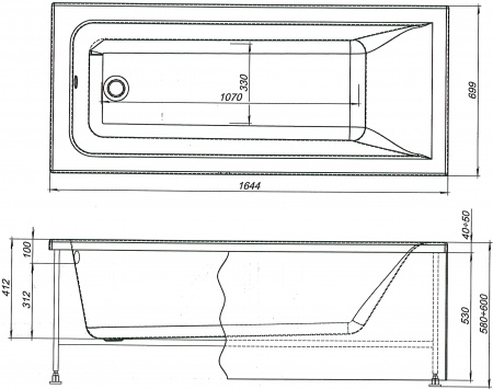 ��������� ����� Aquanet Bright 230255 165x70 � ��������