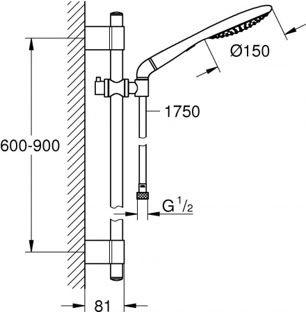 ������� �������� Grohe Rainshower Solo 150 27273001