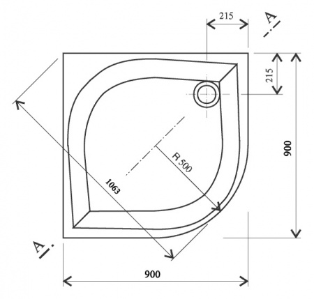 ������ ��� ���� Ravak ELIPSO-90 PAN