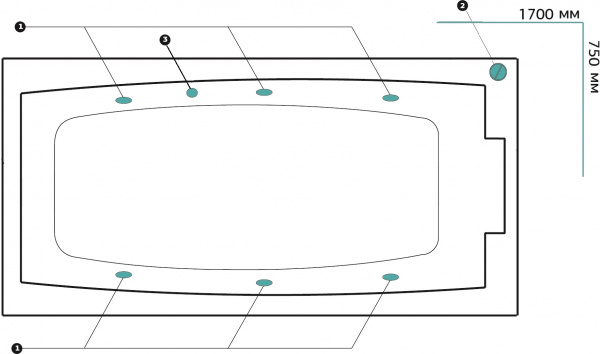 ��������� ����� Marka One Aelita 01��1775���� ������, 170x75