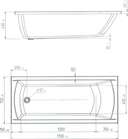 ��������� ����� Marka One Modern 170x75