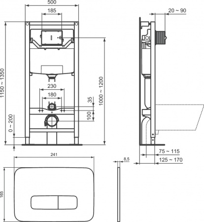    Jacob Delafon Struktura EDF102-00  - +  Ideal Standard ProSys 120P R027767 +   Ideal Standard ProSys Oleas R0124AA 