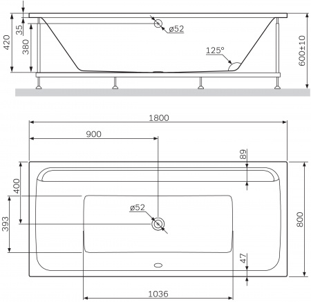 ��������� ����� AM.PM Inspire V2.0 W52A-170-075W-A 170x75 � �������� + ���������� AM.PM �� 30 ���� �������� �� �����������