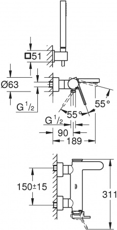 ��������� Grohe Plus 33547003 ��� ����� � �����