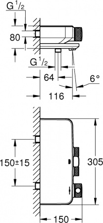 ��������� Grohe Grohtherm SmartControl 34718000 ��� ����� � �����