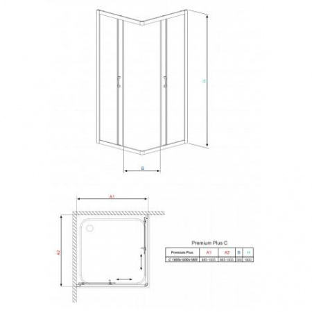 ������� ������ Radaway Premium Plus C 100x190 100 ��