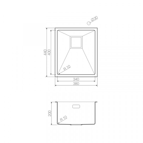����� �������� Omoikiri Taki 44-U ����������� �����
