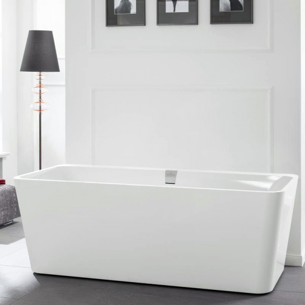 ��������� ����� Villeroy & Boch Squaro Edge 12 UBQ180SQE9T2V-RW 180x80, � ����������� ����� �������, stone white