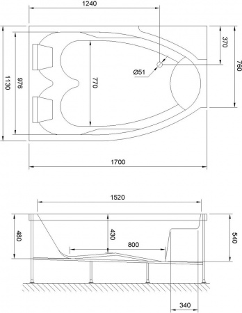 ��������� ����� Royal Bath Shakespeare RB652100K-L 170x110 � ��������