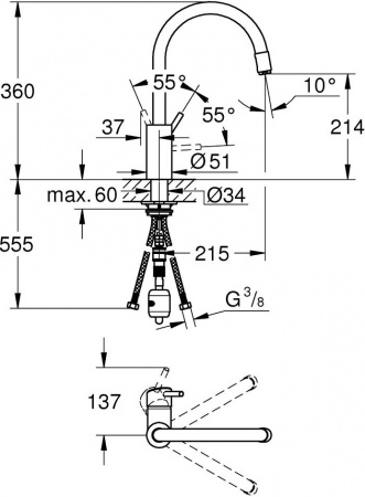 ��������� Grohe Concetto 32663DC3 ��� �������� �����