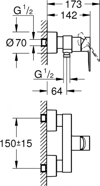 ��������� Grohe Lineare New 33865AL1 ��� ����, ������ ������