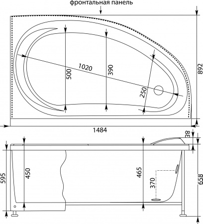 ��������� ����� Aquanet Maldiva 00205445 150x90 R � ��������