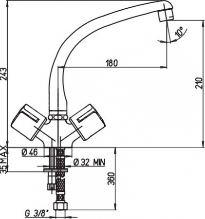 ��������� Paini Tevere 10CR571FFQLMKM ��� �������� �����