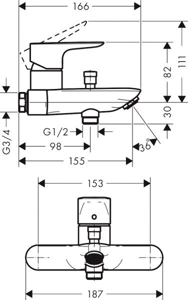 ��������� Hansgrohe Talis E 71741000 ��� ����� � �����