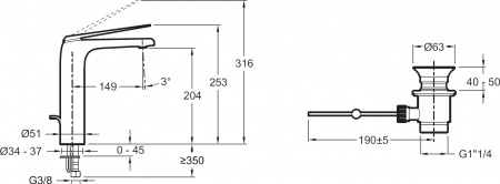 ��������� Jacob Delafon Avid E97347-CP ��� ��������