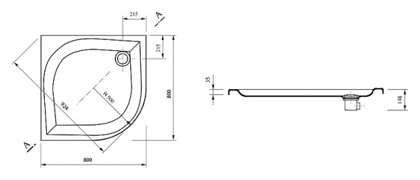 ������ ��� ���� Ravak Elipso-80 LA