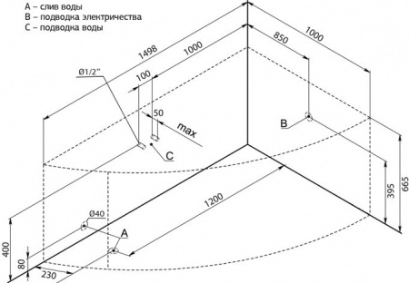 ��������� ����� Aquanet Mayorca 00205438 150x100 R � ��������