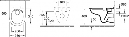 ������ ��������� Villeroy & Boch Targa Rimless 5860HR01