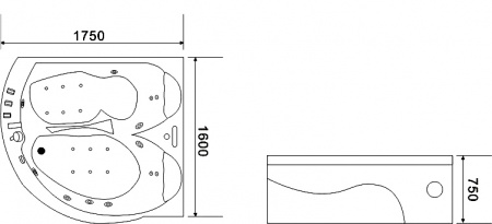��������� ����� Black&White Galaxy GB5005 175x160 R