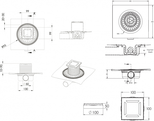 ������� ���� Berges Wasserhaus Zentrum Antik 090364 10x10 ��