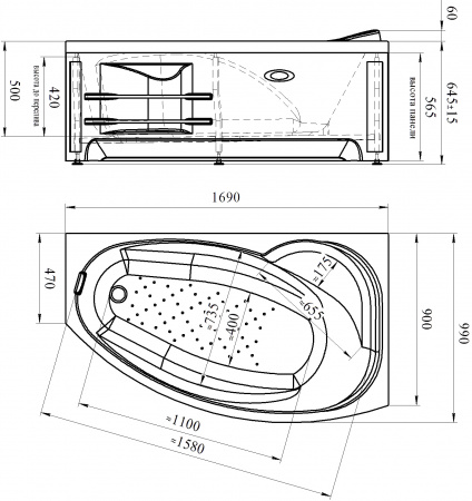 ��������� ����� Radomir Vannesa Massage ����� 2-77-2-2-0-223 170�100, � ��������, ������� � �������������������, �����, R