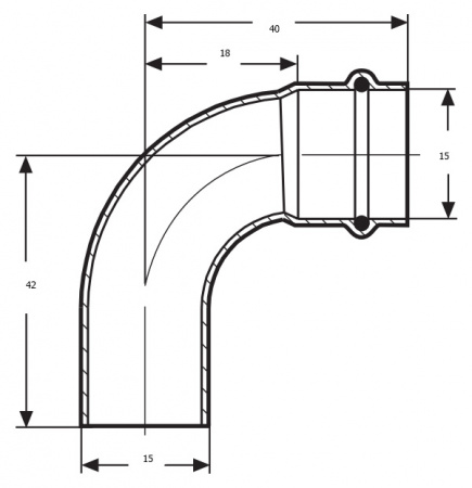 ����� Viega 2416.1 HB 90� Profipress c SC-Contur 15