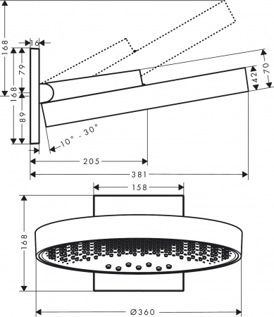 ������� ��� Hansgrohe Rainfinity 360 26234340 ����������� ������ ����
