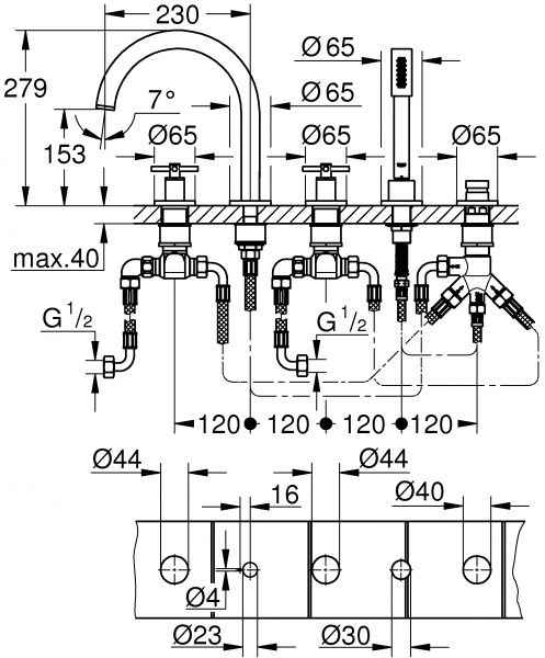 ��������� Grohe Atrio New 19923DC3 �� ���� �����