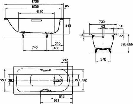 �������� ����� Kaldewei Advantage Saniform Plus 371-1