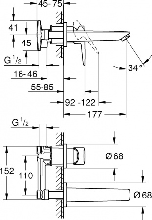 ��������� Grohe BauEdge 20474001 � ���������� ������ ��� ��������, ����