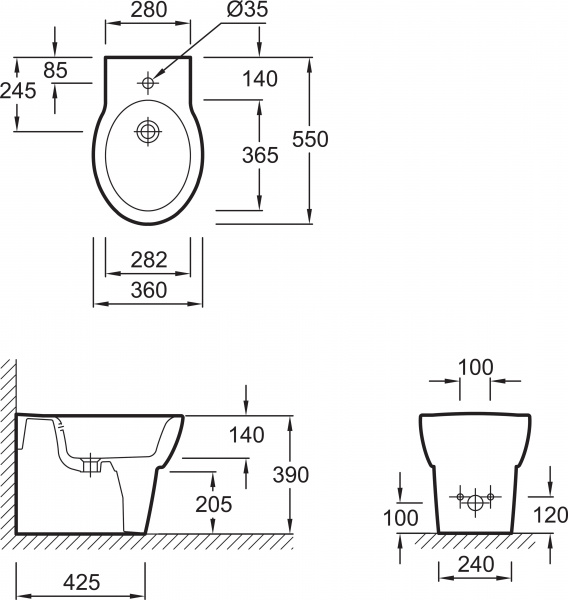 ���� ��������� Jacob Delafon Ove E1705