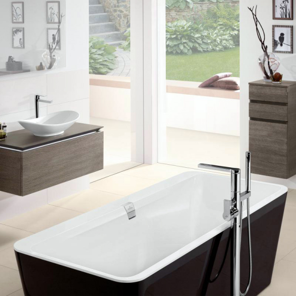 ��������� ����� Villeroy & Boch Squaro Edge 12 UBQ180SQE7PDT1V-RW 180x80, ������ ������, ����-�������, stone white