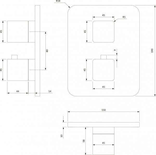 ��������� Omnires Parma PM7436CRB C ���������� ������, ��� ����, �����-����