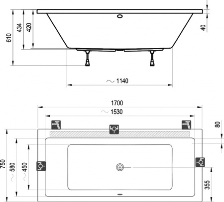 ��������� ����� Ravak Formy 01 170x75, � �������