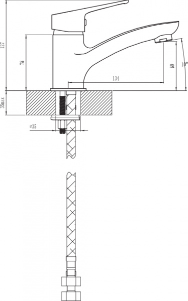  Elghansa Waschtischarm 1600599  