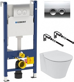 ��������  ������� ����������� ��� �������� Geberit Duofix Delta 458.124.21.1 3 � 1 � ������� ����� + ������ ��������� Ideal Standard Connect Air K8195