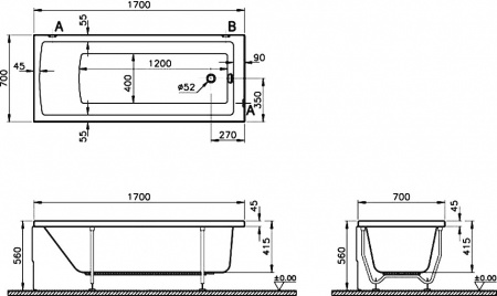 ��������� ����� VitrA Neon 170x70
