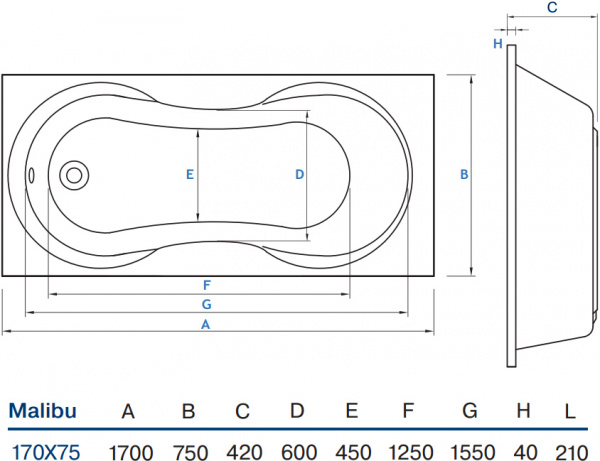��������� ����� Koller Pool Malibu 170x75