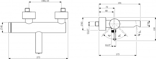 ��������� Villeroy & Boch Dawn TVT10650115361 ��� ����� � �����