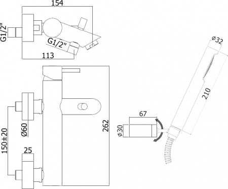 ��������� Paffoni Light LIG023HGSP ��� ����� � �����, ������ ������� �������������